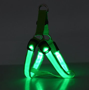 Multicolor LED Leuchtgeschirr für Hunde & Katzen – Sichtbar & Sicher