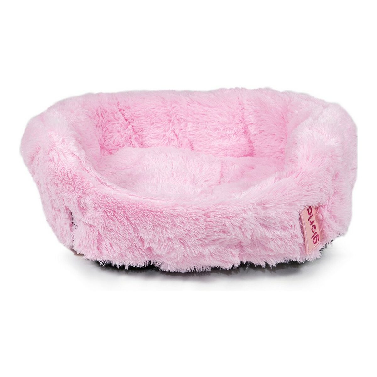 Gloria BABY Flauschiges Hundebett mit Herausnehmbarem Kissen – 65 x 55 cm (Rosa)