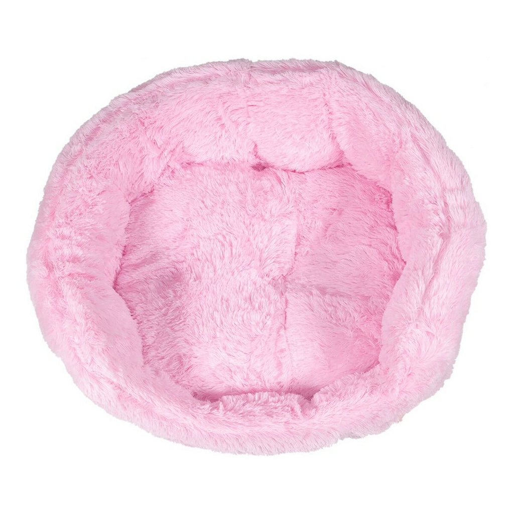 Gloria BABY Flauschiges Hundebett mit Herausnehmbarem Kissen – 65 x 55 cm (Rosa)