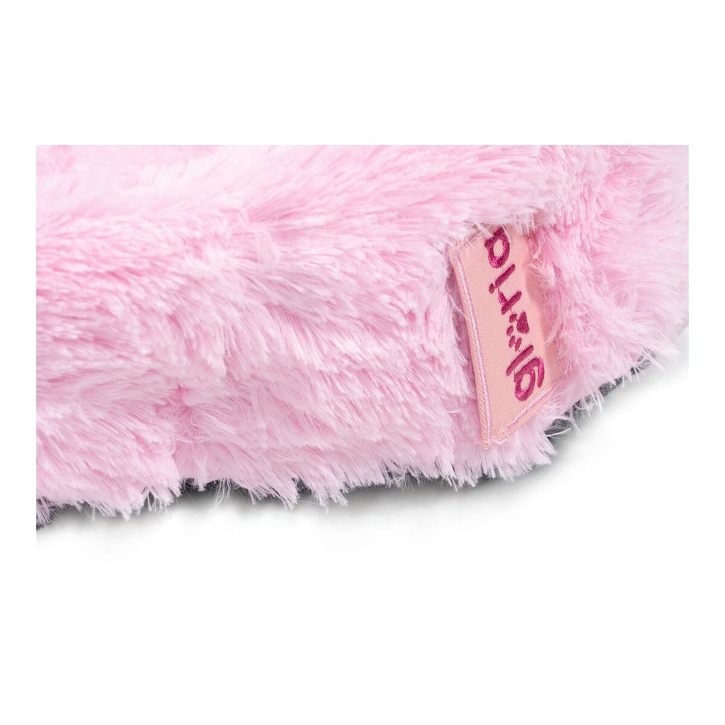 Gloria BABY Flauschiges Hundebett mit Herausnehmbarem Kissen – 65 x 55 cm (Rosa)