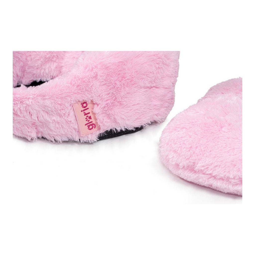 Gloria BABY Flauschiges Hundebett mit Herausnehmbarem Kissen – 65 x 55 cm (Rosa)