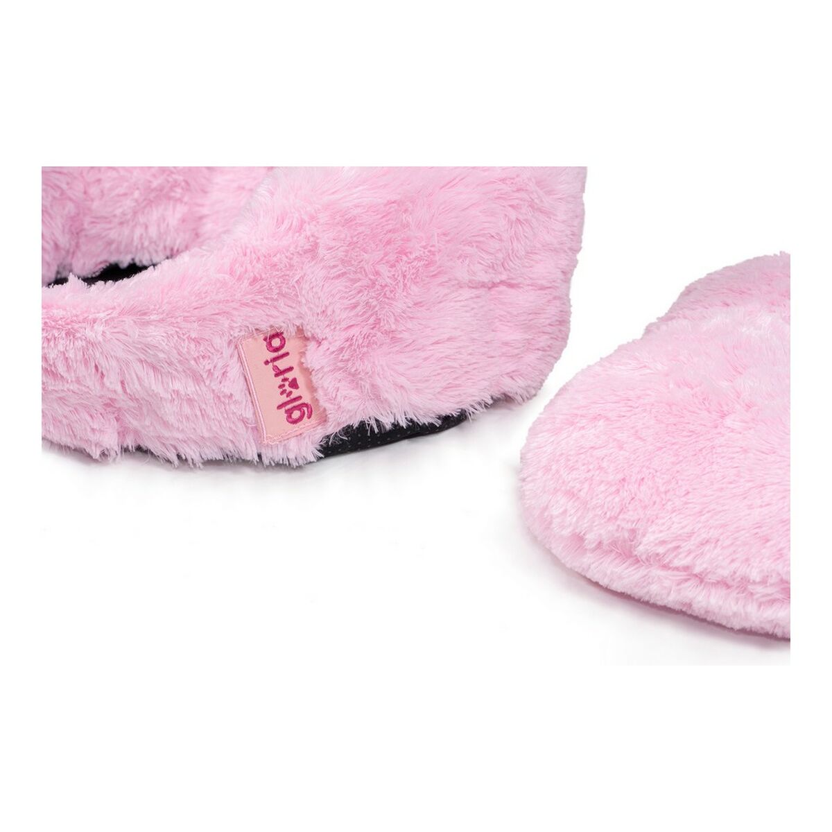 Gloria BABY Flauschiges Hundebett mit Herausnehmbarem Kissen – 65 x 55 cm (Rosa)