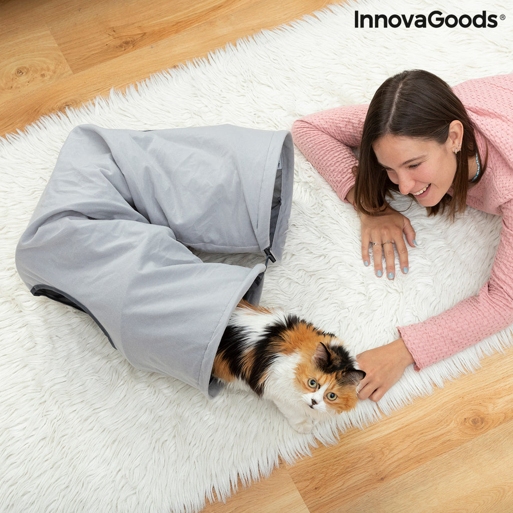Faltbarer Katzentunnel Funnyi – Modulares Spiel- & Rückzugszentrum für Katzen (114 cm)