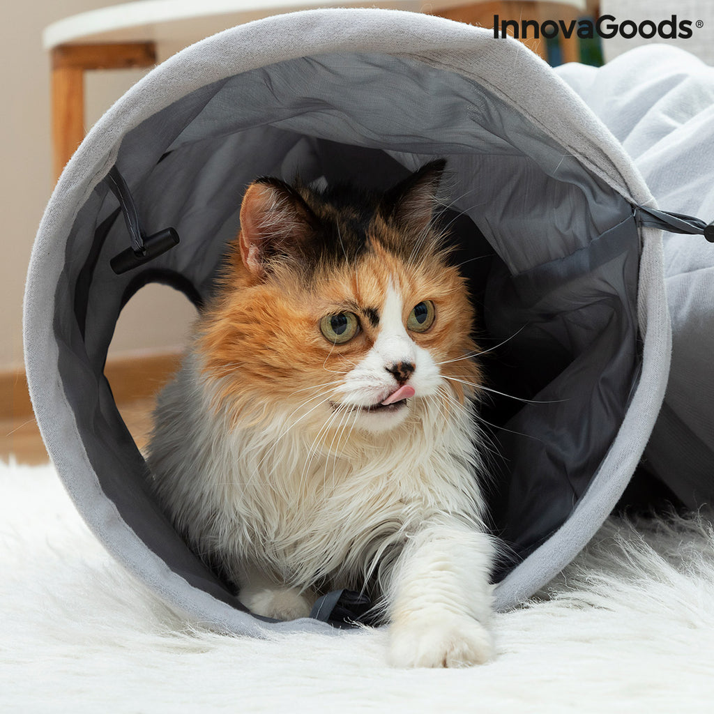 Faltbarer Katzentunnel Funnyi – Modulares Spiel- & Rückzugszentrum für Katzen (114 cm)