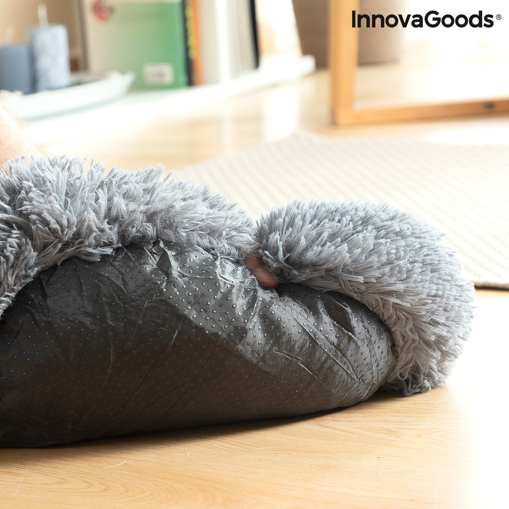 Orthopädisches Anti-Stress Hundebett & Katzenbett Bepess (Ø 60 cm) – Plüschiges Beruhigungsbett
