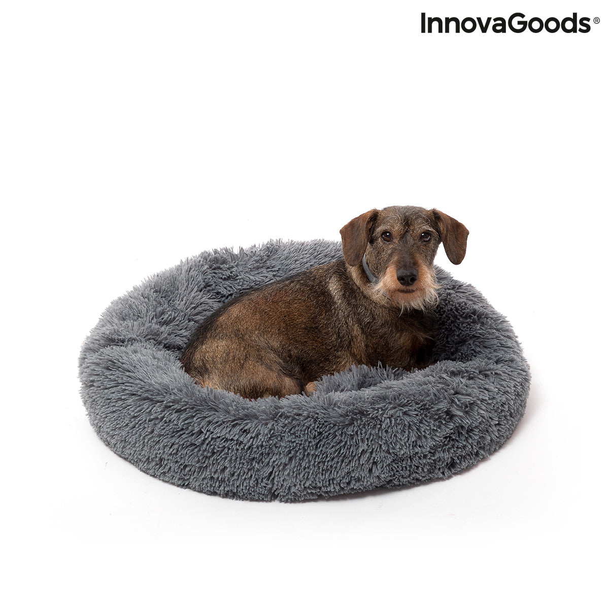 Orthopädisches Anti-Stress Hundebett & Katzenbett Bepess (Ø 60 cm) – Plüschiges Beruhigungsbett