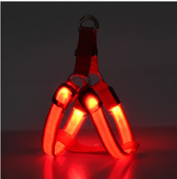 Multicolor LED Leuchtgeschirr für Hunde & Katzen – Sichtbar & Sicher