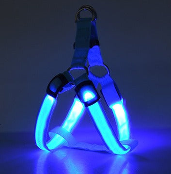 Multicolor LED Leuchtgeschirr für Hunde & Katzen – Sichtbar & Sicher