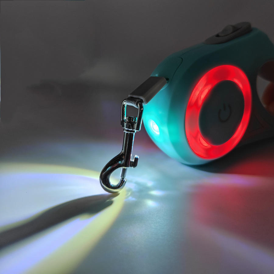 LED-Hundeleine mit Aufrollautomatik – Sicher & Ergonomisch