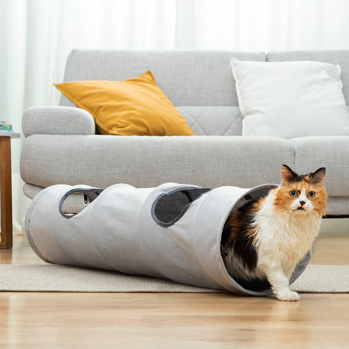 Faltbarer Katzentunnel Funnyi – Modulares Spiel- & Rückzugszentrum für Katzen (114 cm)