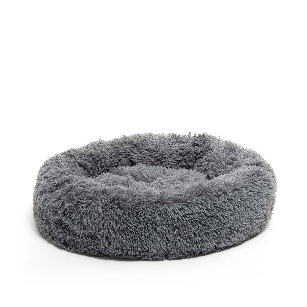 Orthopädisches Anti-Stress Hundebett & Katzenbett Bepess (Ø 60 cm) – Plüschiges Beruhigungsbett