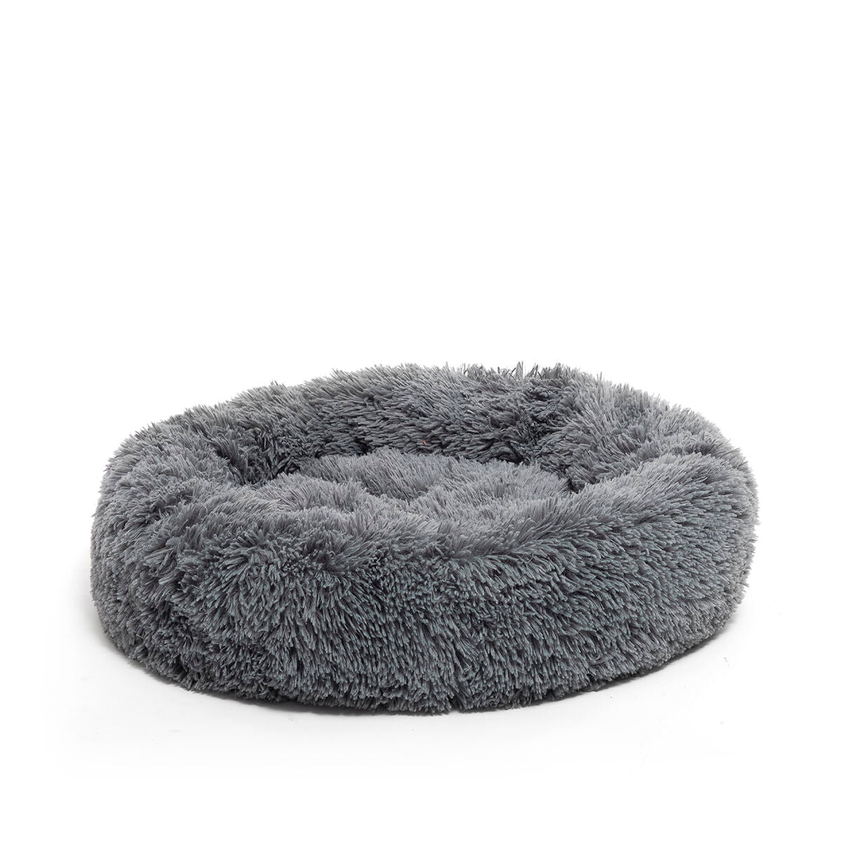 Orthopädisches Anti-Stress Hundebett & Katzenbett Bepess (Ø 60 cm) – Plüschiges Beruhigungsbett