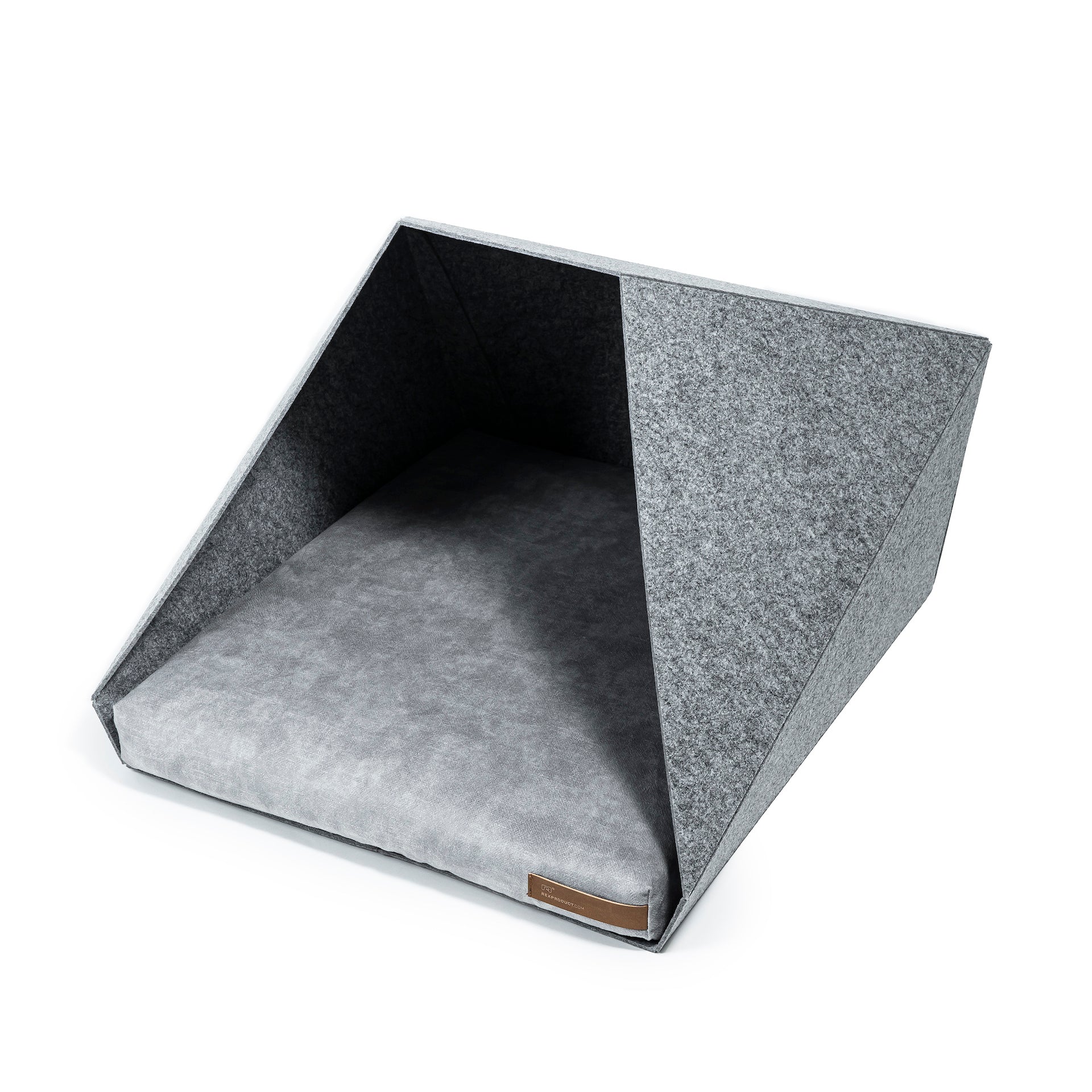 Rexproduct PetPocket Faltbare Hundehütte &amp; Bett 2-in-1 – Größe M (Hellgrau)