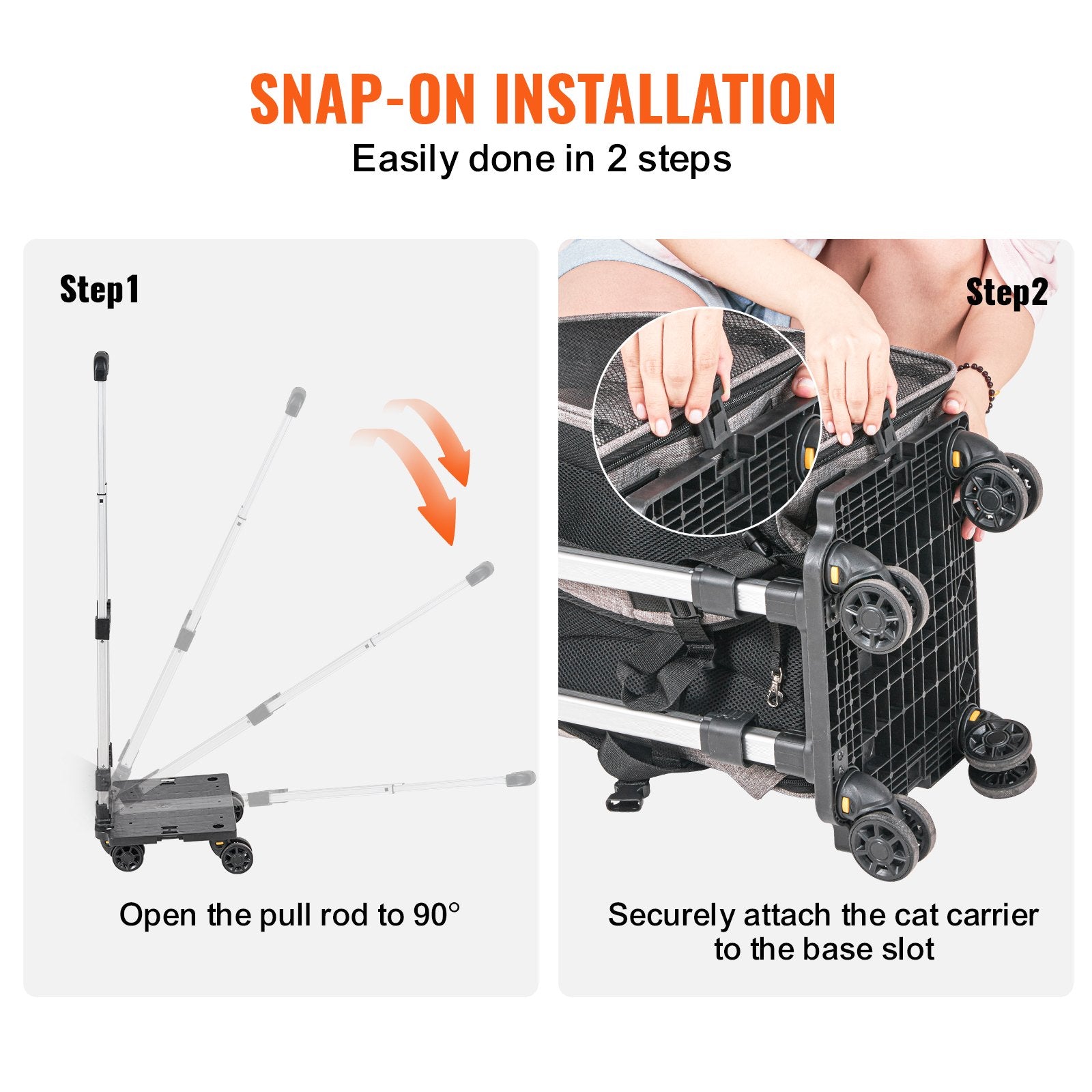 3-in-1 Haustiertrolley & Rucksack mit Rollen – Für Katzen & kleine Hunde
