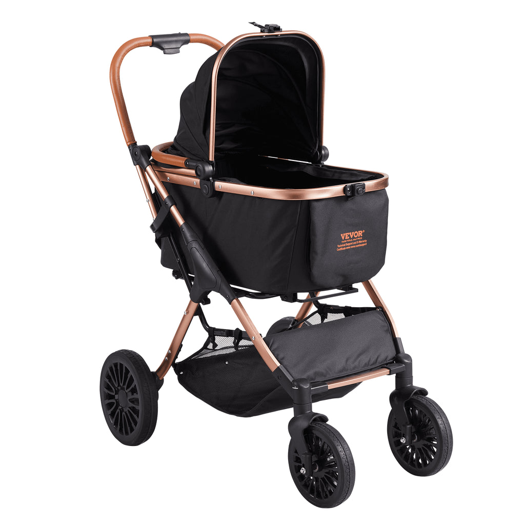 Klappbarer Hunde-Buggy & Katzenwagen mit abnehmbarer Tasche – Belastbar bis 30 kg