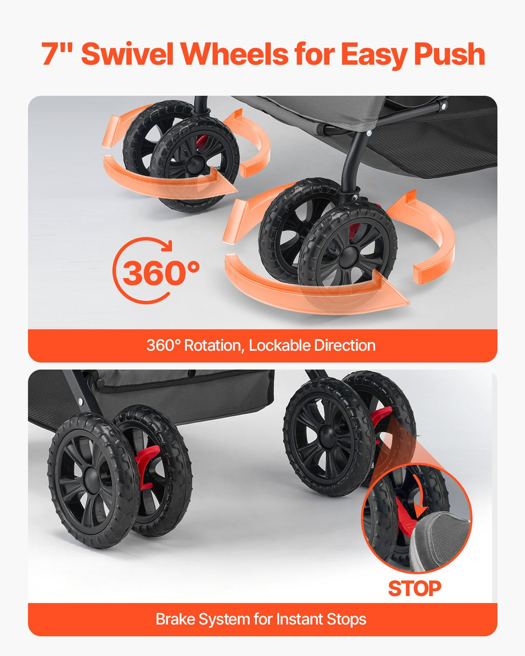 Klappbarer Hunde-Buggy L (bis 20 kg) – Stabiler Kinderwagen für Haustiere