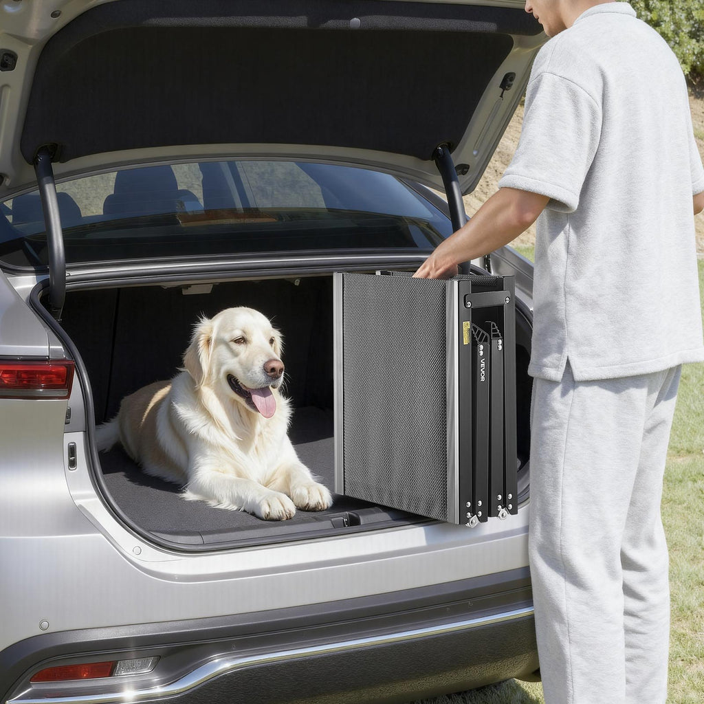 Klappbare Hunde-Autorampe (160 x 43,2 cm) – Belastbar bis 113 kg